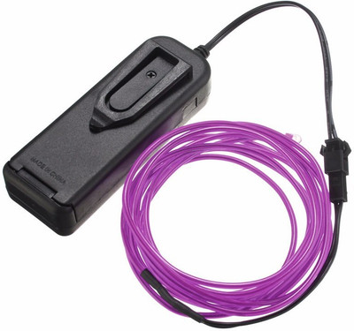 Jholmaal Purple 5 meters El Wire Neon Light Led For Car/party/halloween/costumes/diy (With 3 Volt Adapter) Party Glow Ornament(Pack of 1)
Jholmaal Purple 5 meters El Wire Neon Light Led For Car/party/halloween/costumes/diy (With 3 Volt Adapter) Party Glow Ornament(Pack of 1)