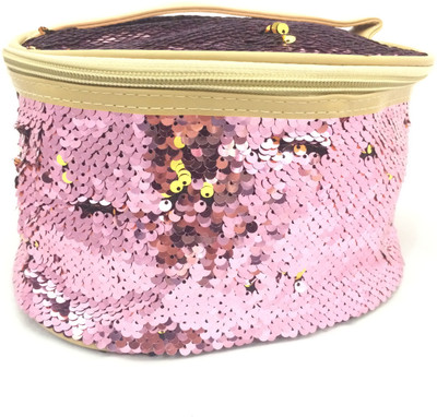 shamax color changing sequence cosmatic bag pink vanity case Vanity Box(Pink)