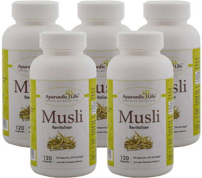 Ayurvedic Life Musli 120 capsules (Pack of 5)(240 mg)