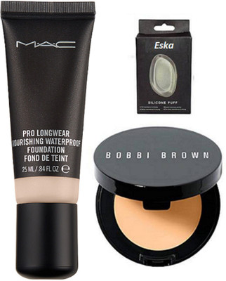 eska Silicon Puff, Concealer, Nourishing Foundation(Set of 3)