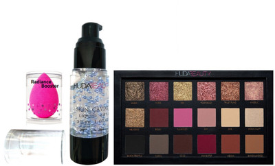 radiance booster Sponge Puff & Huda Beauty Skin Caviar Primer & 18 Shades Eye Shadow Palette(Set of 3)
radiance booster Sponge Puff & Huda Beauty Skin Caviar Primer & 18 Shades Eye Shadow Palette(Set of 3)