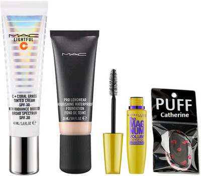 catherine silicon puff with Mac lightful tinted cream, pro long wear foundation, the mag num(Set of 4)
catherine silicon puff with Mac lightful tinted cream, pro long wear foundation, the mag num(Set of 4)
