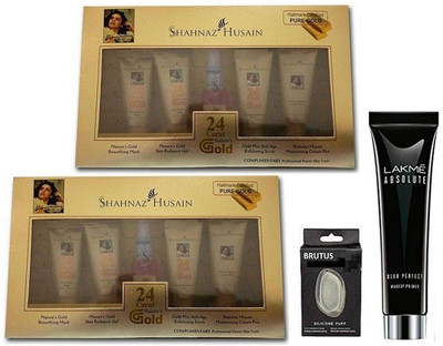 Brutus Silicon Puff & Shahnaz Husain Gold Facial pack of 2 Kit With Absolute Blur Perfect Makeup Primer(Set of 4)
Brutus Silicon Puff & Shahnaz Husain Gold Facial pack of 2 Kit With Absolute Blur Perfect Makeup Primer(Set of 4)