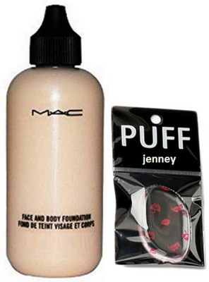 jenney Silicon Puff & Face And Body Foundation(Set of 2)