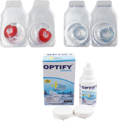 Optify Combo Pack Monthly Color Contact Lens (Zero Power, Red-Blue , Pack of 2) Monthly Contact Lens(1, Red-Blue, Pack of 2)
Optify Combo Pack Monthly Color Contact Lens (Zero Power, Red-Blue , Pack of 2) Monthly Contact Lens(1, Red-Blue, Pack of 2)