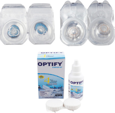 Optify Combo Pack Monthly Color Contact Lens (Zero Power, Blue-Grey , Pack of 2) Monthly Contact Lens(1, Blue-Grey, Pack of 2)
Optify Combo Pack Monthly Color Contact Lens (Zero Power, Blue-Grey , Pack of 2) Monthly Contact Lens(1, Blue-Grey, Pack of 2)