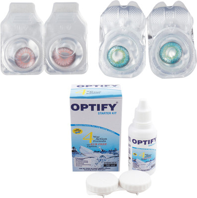 Optify Combo Pack Monthly Color Contact Lens (Zero Power, Pink-Tarquise , Pack of 2) Monthly Contact Lens(1, Pink-Tarquise, Pack of 2)
Optify Combo Pack Monthly Color Contact Lens (Zero Power, Pink-Tarquise , Pack of 2) Monthly Contact Lens(1, Pink-Tarquise, Pack of 2)