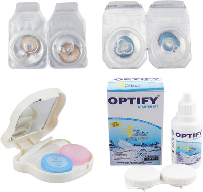 Optify Combo Pack Monthly Color Contact Lens with Kit (Zero Power, Hazel& Blue, Pack of 2) Monthly Contact Lens(1, Hazel& Blue, Pack of 2)
Optify Combo Pack Monthly Color Contact Lens with Kit (Zero Power, Hazel& Blue, Pack of 2) Monthly Contact Lens(1, Hazel& Blue, Pack of 2)