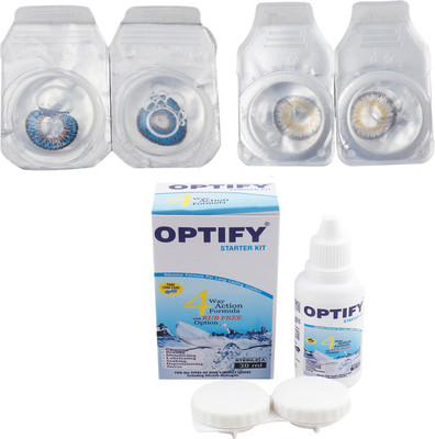 Optify Combo Pack Monthly Color Contact Lens (Zero Power, Dark Blue-Dark Grey, Pack of 2) Monthly Contact Lens(1, Dark Blue-Dark Grey, Pack of 2)
Optify Combo Pack Monthly Color Contact Lens (Zero Power, Dark Blue-Dark Grey, Pack of 2) Monthly Contact Lens(1, Dark Blue-Dark Grey, Pack of 2)