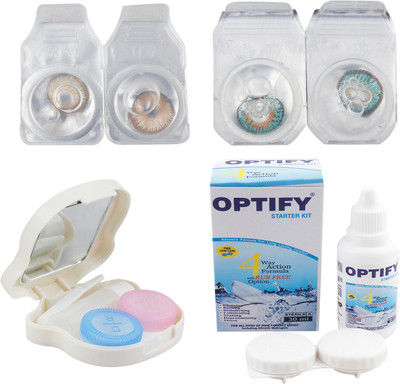 Optify Combo Pack Monthly Color Contact Lens with Kit (Zero Power, Hazel& Tarquise, Pack of 2) Monthly Contact Lens(1, Hazel& Tarquise, Pack of 2)
Optify Combo Pack Monthly Color Contact Lens with Kit (Zero Power, Hazel& Tarquise, Pack of 2) Monthly Contact Lens(1, Hazel& Tarquise, Pack of 2)