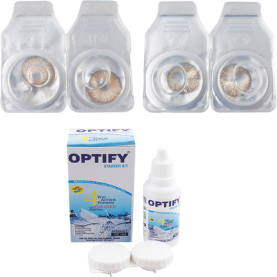 Optify Combo Pack Monthly Color Contact Lens (Zero Power, Hazel-Honey, Pack of 2) Monthly Contact Lens(1, Hazel-Honey, Pack of 2)
Optify Combo Pack Monthly Color Contact Lens (Zero Power, Hazel-Honey, Pack of 2) Monthly Contact Lens(1, Hazel-Honey, Pack of 2)