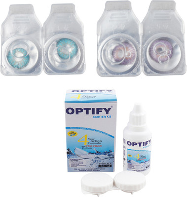 Optify Combo Pack Monthly Color Contact Lens (Zero Power, Aqua-Purple, Pack of 2) Monthly Contact Lens(1, Aqua-Purple, Pack of 2)
Optify Combo Pack Monthly Color Contact Lens (Zero Power, Aqua-Purple, Pack of 2) Monthly Contact Lens(1, Aqua-Purple, Pack of 2)