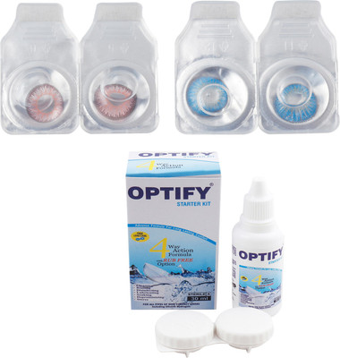 Optify Combo Pack Monthly Color Contact Lens (Zero Power, Pink-Blue , Pack of 2) Monthly Contact Lens(1, Pink-Blue, Pack of 2)
Optify Combo Pack Monthly Color Contact Lens (Zero Power, Pink-Blue , Pack of 2) Monthly Contact Lens(1, Pink-Blue, Pack of 2)