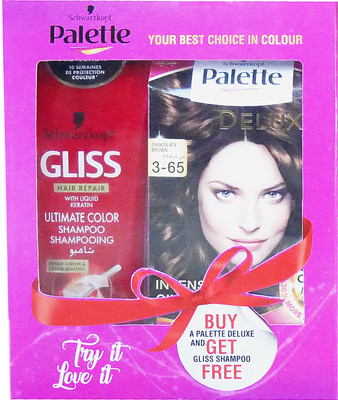 Schwarzkopf Palette Deluxe Oil Care Color- 3-65 Chocolate Brown & Get Free Gliss Hair Repair Liquid Keratin Ultimate Color Shampoo 250 ml Hair Color(Chocolate Brown)
Schwarzkopf Palette Deluxe Oil Care Color- 3-65 Chocolate Brown & Get Free Gliss Hair Repair Liquid Keratin Ultimate Color Shampoo 250 ml Hair Color(Chocolate Brown)