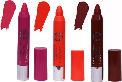 verma brends Professional Use Herbal Matte Lip Pencil(dark, indian red, chili pink)
verma brends Professional Use Herbal Matte Lip Pencil(dark, indian red, chili pink)