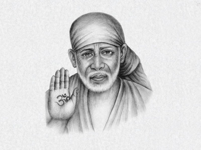 Aabhaas Sai Baba Wall Poster Fine Art Print(12 inch X 18 inch, Rolled)