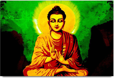 Aabhaas Buddha Wall Poster Fine Art Print(12 inch X 18 inch, Rolled)