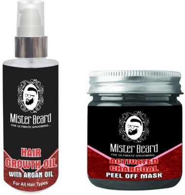 MISTER BEARD Hair Growth Argan Oil 100ml WITH Charcoal Peel of Mask 100gm(Set of 2)
MISTER BEARD Hair Growth Argan Oil 100ml WITH Charcoal Peel of Mask 100gm(Set of 2)