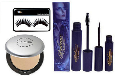 ellie Eyelashes,Mac Studio Perfact Compact,Padma Liquid Eyeliner,Mascara(Set of 4)
ellie Eyelashes,Mac Studio Perfact Compact,Padma Liquid Eyeliner,Mascara(Set of 4)
