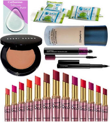 catherine Slicon Puff&Bobi Brown Concealer, Mac MatchMaster Foundation, Mac Pen Eyeliner&Mascara, Lakme 9To5 Lipstick Set Of 13 with magic napkin (set of 3)(Set of 21)
catherine Slicon Puff&Bobi Brown Concealer, Mac MatchMaster Foundation, Mac Pen Eyeliner&Mascara, Lakme 9To5 Lipstick Set Of 13 with magic napkin (set of 3)(Set of 21)