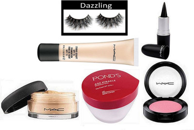 Dazzling Eyelashes, Mac Studio Sculpt spf 15 Foundation Fond De Teint, Stick Kajal, Loose Powder, Blusher, 9to5 Naturale Cc Cream Honey With Pure Aloe Vera, Ponds Age Miracle Wrinkle Corrector Cream(Set of 6)
Dazzling Eyelashes, Mac Studio Sculpt spf 15 Foundation Fond De Teint, Stick Kajal, Loose Powder, Blusher, 9to5 Naturale Cc Cream Honey With Pure Aloe Vera, Ponds Age Miracle Wrinkle Corrector Cream(Set of 6)