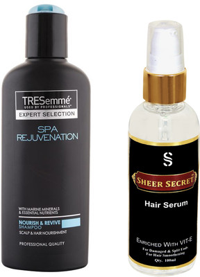 SHEER SECRET HAIR SERUM 100ML and TRESEMME SPA REJUVENATION SHAMPOO 190ML(Set of 2)