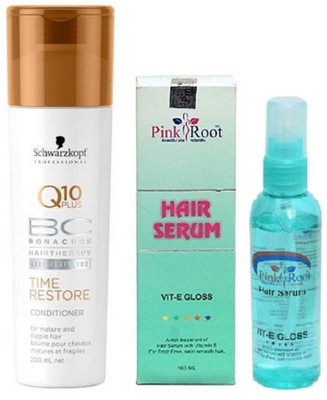 Pink Root HAIR SERUM 100ML WITH SCHWARZKOPF Q10 CONDITIONER(Set of 2)