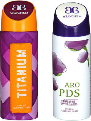 arochem TITANIUM & ARO PDS DYNAMIC DEODORANT SPRAY FOR DYNAMIC NO ALCOHOL Body Spray - For Men & Women(400 ml, Pack of 2)
arochem TITANIUM & ARO PDS DYNAMIC DEODORANT SPRAY FOR DYNAMIC NO ALCOHOL Body Spray - For Men & Women(400 ml, Pack of 2)