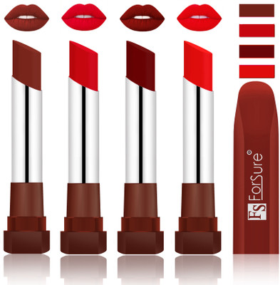 Forsure New & Improved Stylish English Lipsticks(Maroon, Sweet Red, Dark Maroon, Romantic Red)
Forsure New & Improved Stylish English Lipsticks(Maroon, Sweet Red, Dark Maroon, Romantic Red)