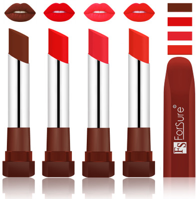 Forsure New & Improved Stylish English Lipsticks(Wine, Romantic Red, Peach, Beach Nude)
Forsure New & Improved Stylish English Lipsticks(Wine, Romantic Red, Peach, Beach Nude)