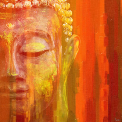 Aabhaas Buddha Wall Poster Fine Art Print(12 inch X 18 inch, Rolled)