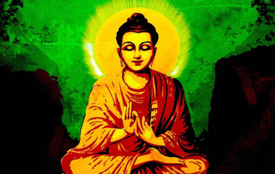 Aabhaas Buddha Wall Poster Fine Art Print(12 inch X 18 inch, Rolled)