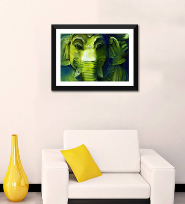 Aabhaas Ganesha Wall Poster Fine Art Print(12 inch X 18 inch, Rolled)