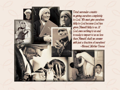 Aabhaas Mother Teresa Wall Poster Fine Art Print(12 inch X 18 inch, Rolled)