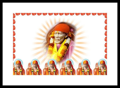 Aabhaas Sai Baba Wall Poster Fine Art Print(12 inch X 18 inch, Rolled)