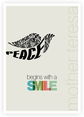 Aabhaas Mother Teresa Wall Poster Fine Art Print(12 inch X 18 inch, Rolled)