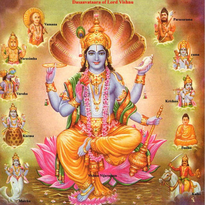 Aabhaas Vishnu Wall Poster Fine Art Print(12 inch X 18 inch, Rolled)