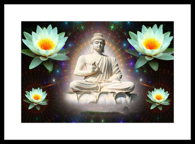 Aabhaas Buddha Wall Poster Fine Art Print(12 inch X 18 inch, Rolled)