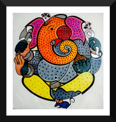 Aabhaas Ganesha Wall Poster Fine Art Print(12 inch X 18 inch, Rolled)