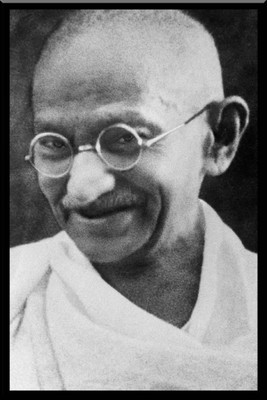 Aabhaas Mahatma Gandhi Wall Poster Fine Art Print(12 inch X 18 inch, Rolled)