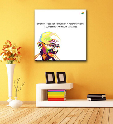 Aabhaas Mahatma Gandhi Wall Poster Fine Art Print(12 inch X 18 inch, Rolled)
