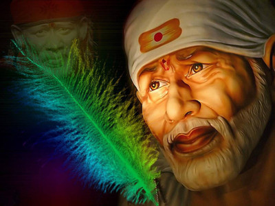 Aabhaas Sai Baba Wall Poster Fine Art Print(12 inch X 18 inch, Rolled)