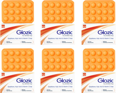 Glozic Glutathione, Kojic Acid & Vitamin C Soap ( 6 X 25 gm , 150 gm )(150 g, Pack of 6)
Glozic Glutathione, Kojic Acid & Vitamin C Soap ( 6 X 25 gm , 150 gm )(150 g, Pack of 6)