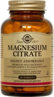 Solgar Magnesium Citrate Tablets, 60 Count(60 No) 
Solgar Magnesium Citrate Tablets, 60 Count(60 No)