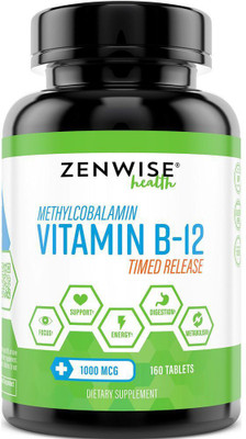 Zenwise Health Vitamin B12 1000 MCG Natural Energy Booster 160 Tablets(160 No)
Zenwise Health Vitamin B12 1000 MCG Natural Energy Booster 160 Tablets(160 No)
