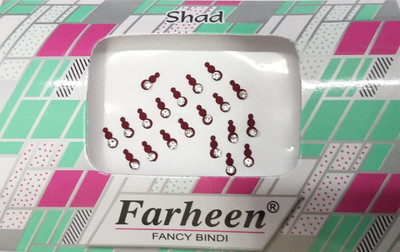 Farheen FRN SHAD BINDI 2 FORHEAD Maroon Bindis(INDIAN FANCY BINDI)