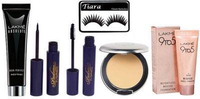 tiara Eyelashes, Studio Perfect Compact,Padma Eyeliner & Mascara, Blurr Perfect Primer,Weightless Mousse Foundation(Set of 6)
tiara Eyelashes, Studio Perfect Compact,Padma Eyeliner & Mascara, Blurr Perfect Primer,Weightless Mousse Foundation(Set of 6)