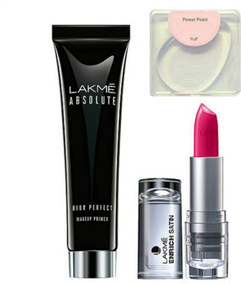 POWER POINT Silicone puff, Lakme absolute blur perfect makeup face primer & Inrich pink lipstick(Set of 3)
POWER POINT Silicone puff, Lakme absolute blur perfect makeup face primer & Inrich pink lipstick(Set of 3)