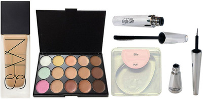ellie silicon puff, Nars foundation, mac 15 shades concealer palette, brock candy eyeliner and mascara(Set of 5)
ellie silicon puff, Nars foundation, mac 15 shades concealer palette, brock candy eyeliner and mascara(Set of 5)
