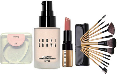 dazzling Silicon Puff & Bobbi Brown long wear foundation With matte Finish Nude Lipstick & Makeup Brush set of 12(Set of 15)
dazzling Silicon Puff & Bobbi Brown long wear foundation With matte Finish Nude Lipstick & Makeup Brush set of 12(Set of 15)